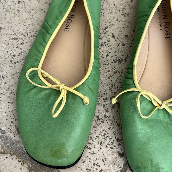 Taryn Rose Green Ballet Flats 7.5 - Picture 3 of 5